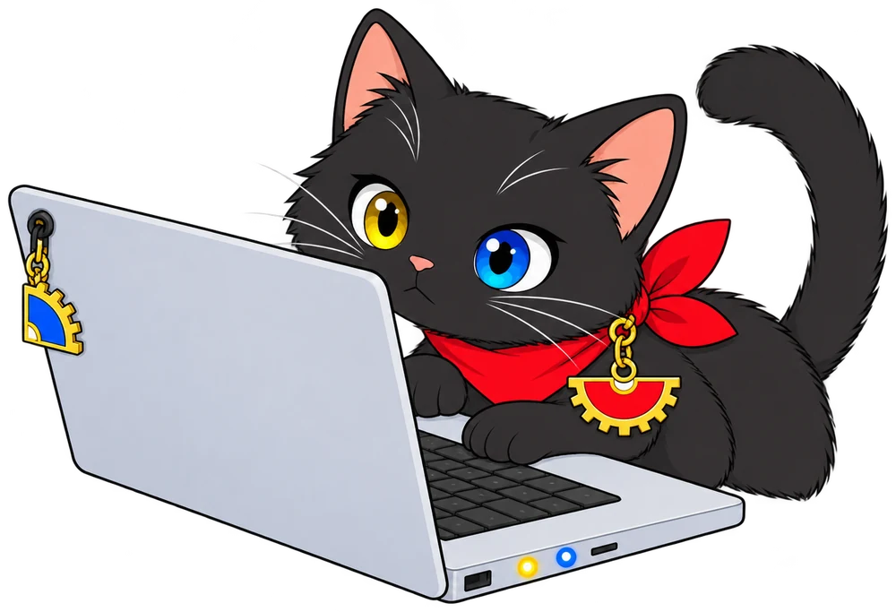 つくしちゃんがノートパソコンの画面で下書きを確かめている