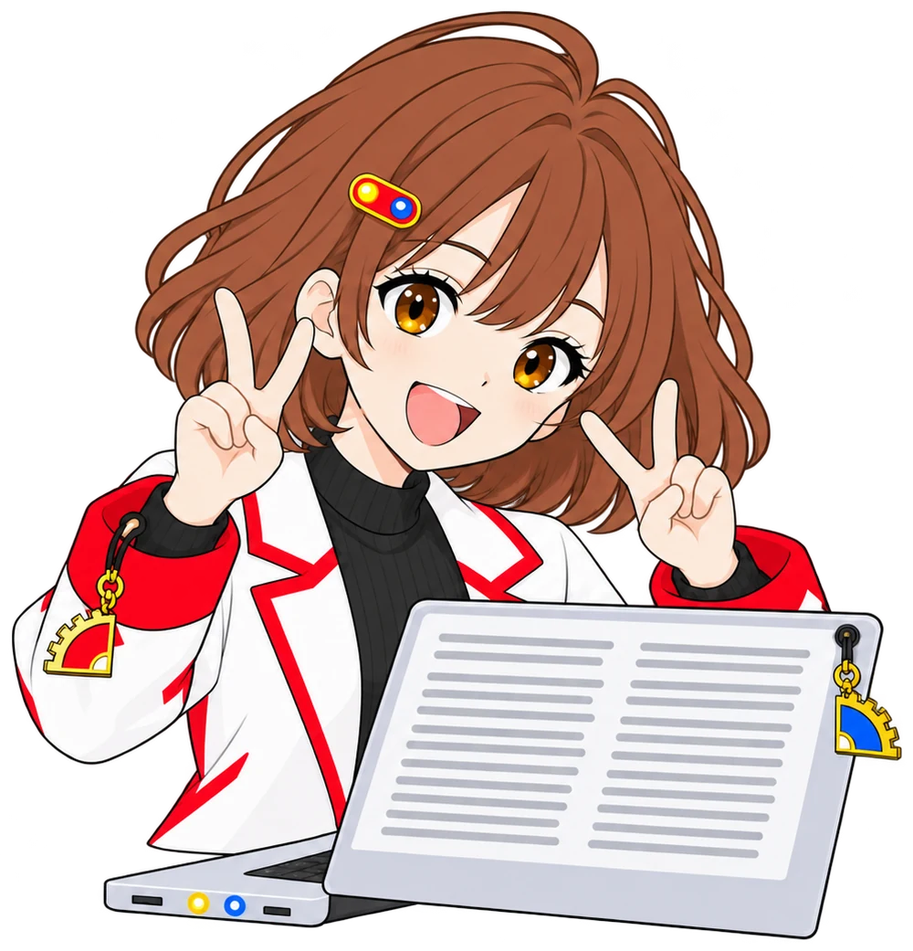 なんちゃんが両手でピースサインをして大喜び